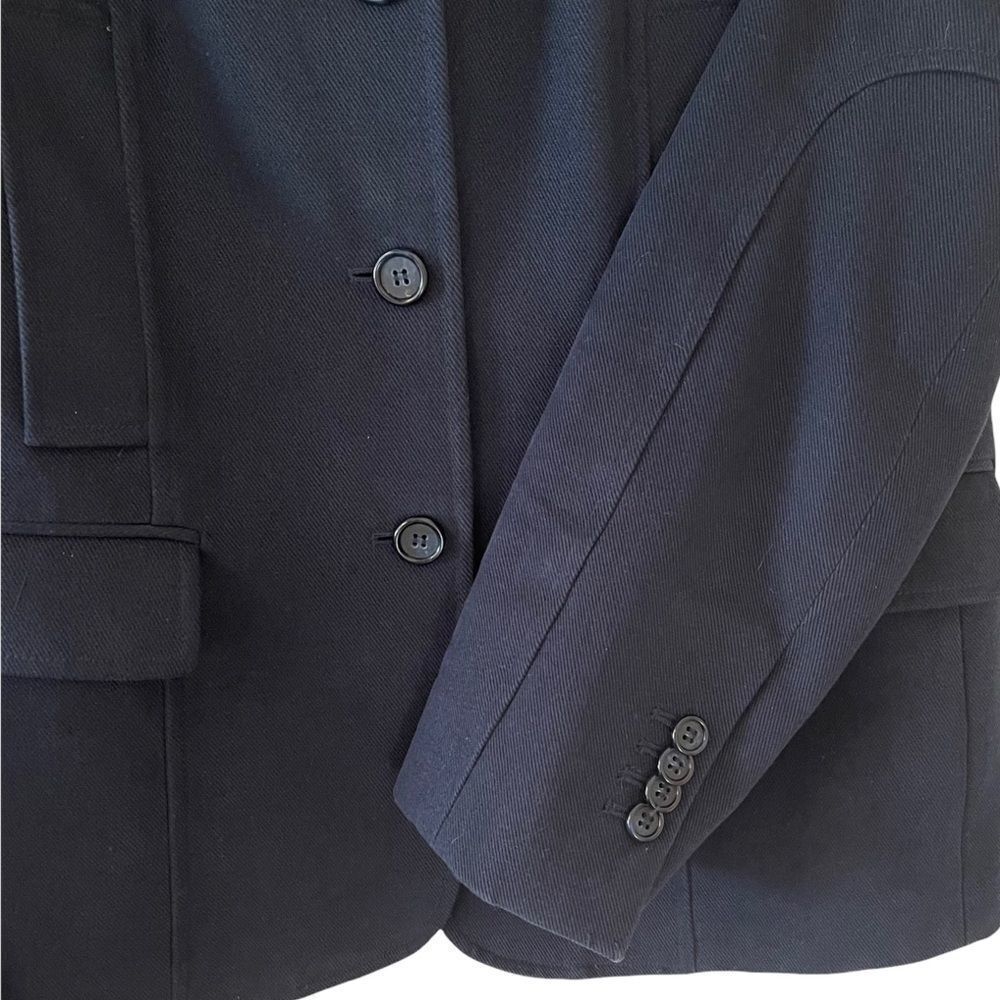 Brooks Brothers Women's Brushed Cotton Twill Navy Button Jacket 6 - Picture 4 of 7